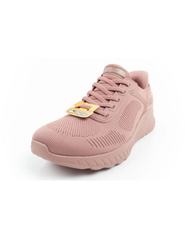 Skechers bobs squad-chaos buty sportowe damskie wygodne slip-ins różowe