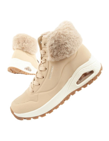 Skechers uno rugged buty sportowe damskie botki ocieplane zimowe brązowe
