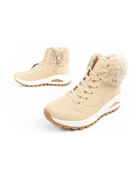 Skechers uno rugged buty sportowe damskie botki ocieplane zimowe brązowe