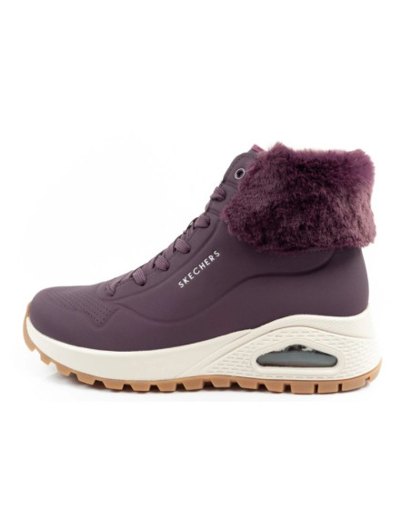 Skechers uno rugged buty sportowe damskie botki ocieplane zimowe fioletowe