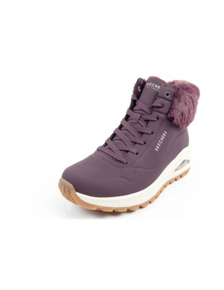 Skechers uno rugged buty sportowe damskie botki ocieplane zimowe fioletowe