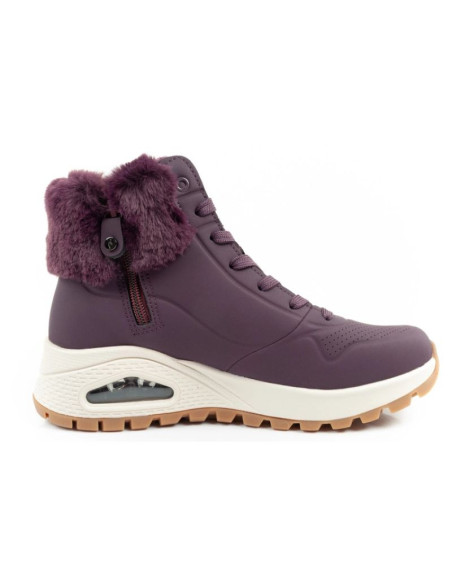 Skechers uno rugged buty sportowe damskie botki ocieplane zimowe fioletowe