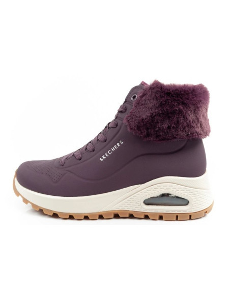 Skechers uno rugged buty sportowe damskie botki ocieplane zimowe fioletowe