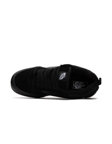 Buty męskie vans knu skool black tenisówki sportowe zamszowe off the wall czarne (vn0009qcbka)