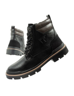 Wrangler nevada buty męskie sztyblety trzewiki eleganckie modne sznurowane czarne