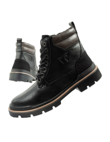 Wrangler nevada buty męskie sztyblety trzewiki eleganckie modne sznurowane czarne