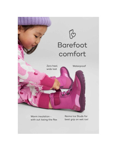 Buty zimowe reima reimatec barefoot dla dzieci talvella kids (5400150a-6980)