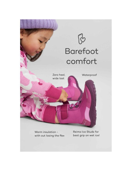 Buty zimowe reima reimatec barefoot dla dzieci talvella kids (5400150a-6980)