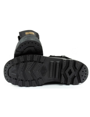 Palladium buty sportowe damskie baggy coated trampki za kostkę modne czarne