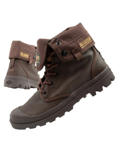 Palladium buty sportowe męskie baggy coated trampki za kostkę modne ciemny brąz