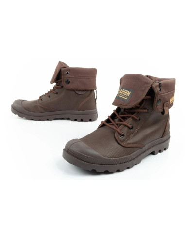 Palladium buty sportowe męskie baggy coated trampki za kostkę modne ciemny brąz