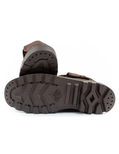 Palladium buty sportowe męskie baggy coated trampki za kostkę modne ciemny brąz