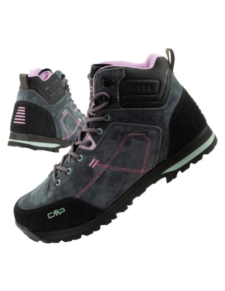 Cmp alcor buty damskie trekkingowe skóra trwałe wodoodporne za kostkę szare