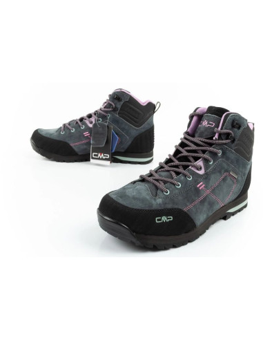 Cmp alcor buty damskie trekkingowe skóra trwałe wodoodporne za kostkę szare
