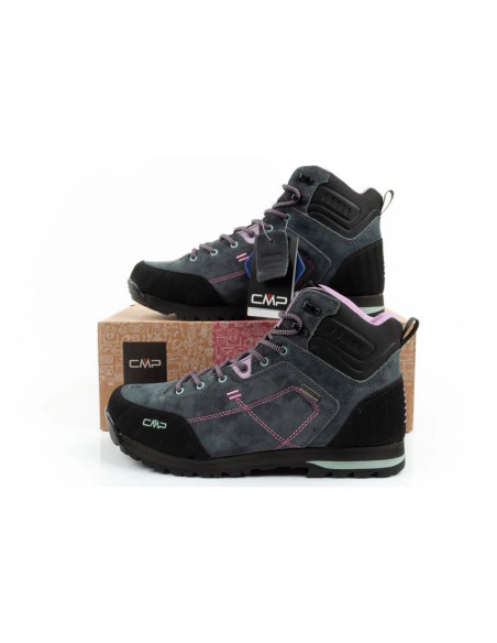 Cmp alcor buty damskie trekkingowe skóra trwałe wodoodporne za kostkę szare