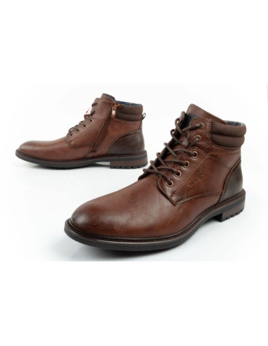 Wrangler george  buty męskie sztyblety trzewiki eleganckie modne brązowe