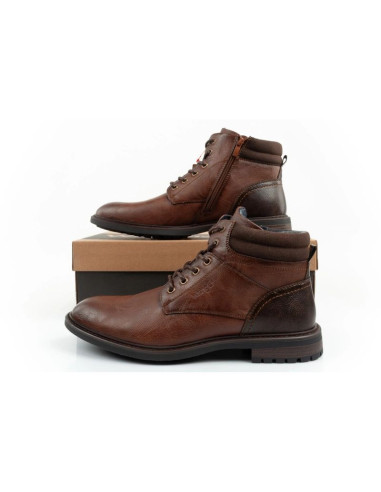 Wrangler george  buty męskie sztyblety trzewiki eleganckie modne brązowe