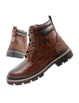 Wrangler nevada buty męskie sztyblety trzewiki eleganckie modne sznurowane brązowe