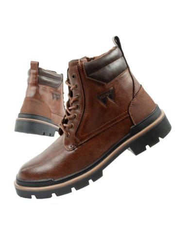Wrangler nevada buty męskie sztyblety trzewiki eleganckie modne sznurowane brązowe