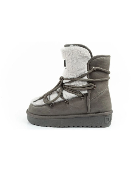 D.franklin buty śniegowce damskie zimowe modne futerko ocieplane szare