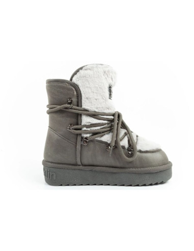 D.franklin buty śniegowce damskie zimowe modne futerko ocieplane szare
