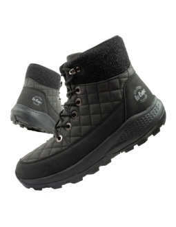 Lee cooper buty sportowe damskie zimowe trekkingowe ocieplane czarne skóra ekologiczna