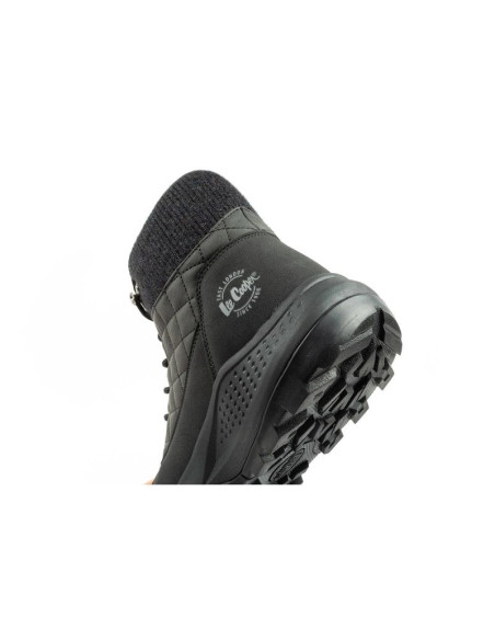 Lee cooper buty sportowe damskie zimowe trekkingowe ocieplane czarne skóra ekologiczna