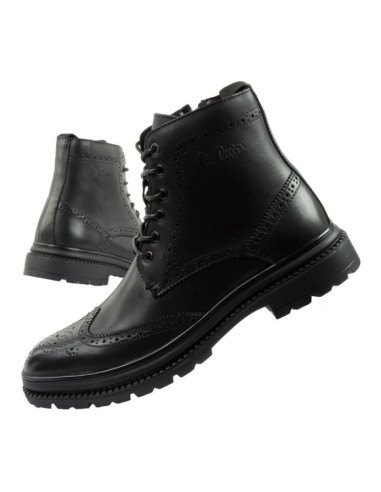 Lee cooper buty męskie sztyblety trzewiki eleganckie skórzane czarne