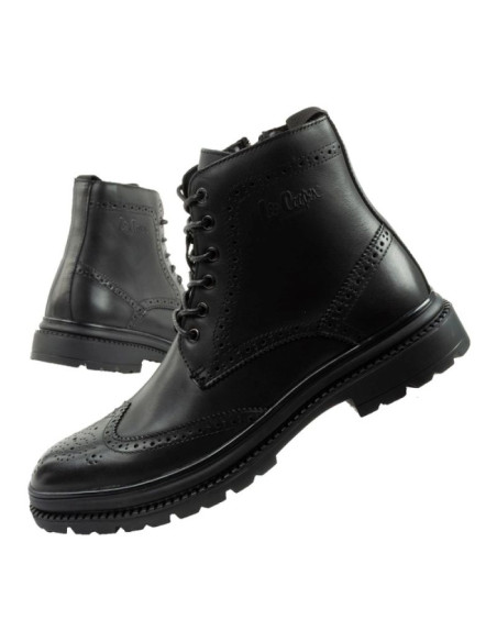 Lee cooper buty męskie sztyblety trzewiki eleganckie skórzane czarne
