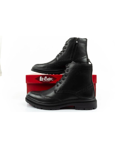 Lee cooper buty męskie sztyblety trzewiki eleganckie skórzane czarne