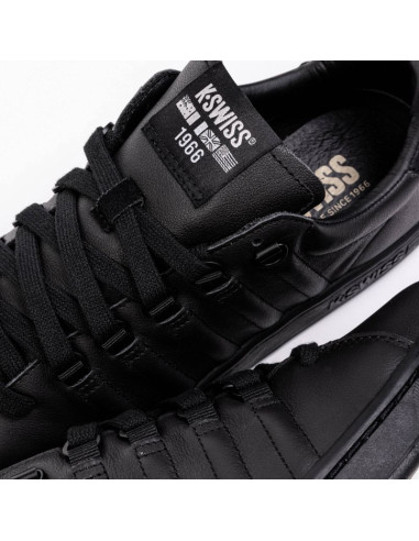 Sneakersy męskie k-swiss lozan ii tenisówki skóra naturalna czarne (07943-904-m)