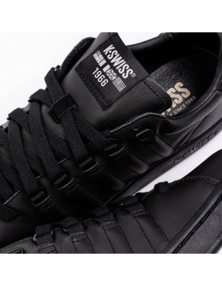 Sneakersy męskie k-swiss lozan ii tenisówki skóra naturalna czarne (07943-904-m)