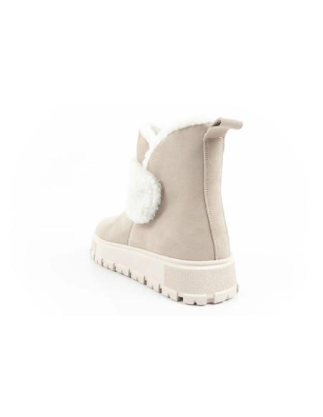 Lee cooper buty damskie botki zimowe modne kożuszek ocieplane skóra beżowe