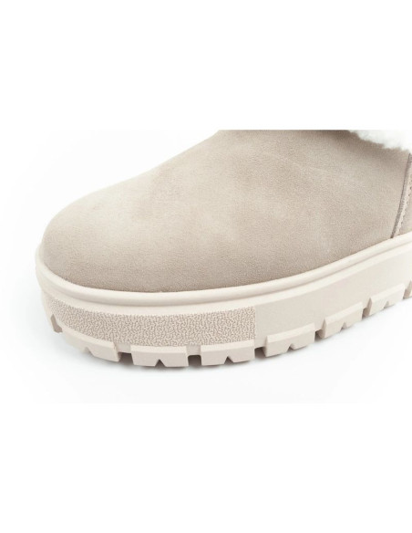 Lee cooper buty damskie botki zimowe modne kożuszek ocieplane skóra beżowe