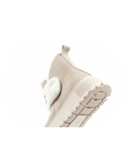 Lee cooper buty damskie botki zimowe modne kożuszek ocieplane skóra beżowe