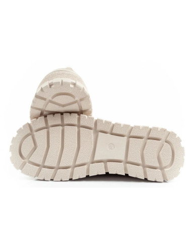 Lee cooper buty damskie botki zimowe modne kożuszek ocieplane skóra beżowe