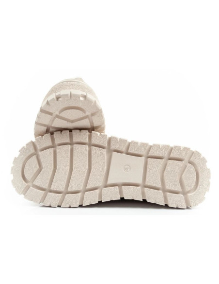 Lee cooper buty damskie botki zimowe modne kożuszek ocieplane skóra beżowe