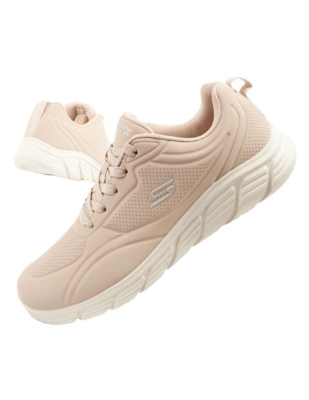 Skechers bobs b flex buty sportowe sneakersy damskie modne beżowe