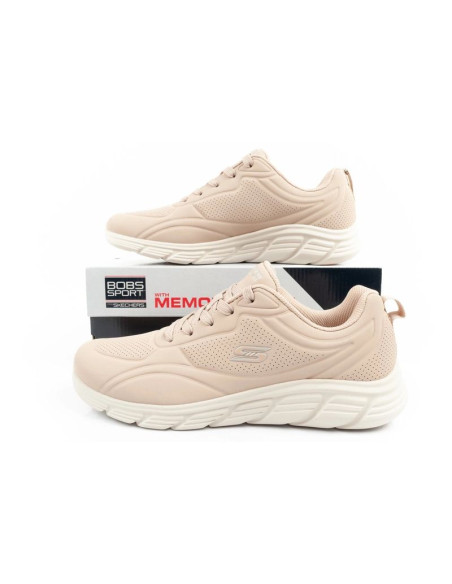 Skechers bobs b flex buty sportowe sneakersy damskie modne beżowe