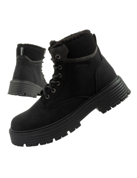 O'neill buty trapery zimowe damskie botki za kostkę ocieplane modne czarne