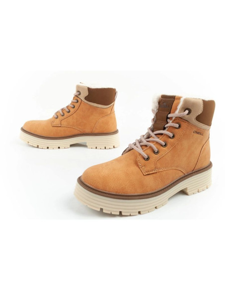 O'neill buty trapery zimowe damskie botki za kostkę ocieplane modne brązowe