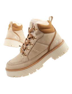 O'neill buty trapery zimowe damskie botki za kostkę ocieplane modne beżowe brązowe