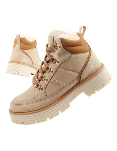 O'neill buty trapery zimowe damskie botki za kostkę ocieplane modne beżowe brązowe