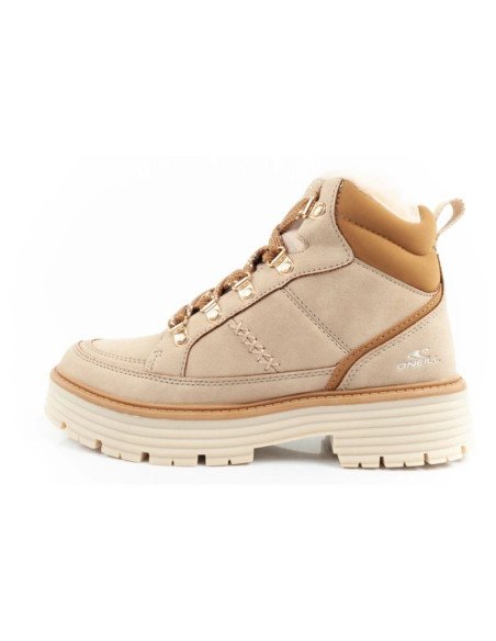 O'neill buty trapery zimowe damskie botki za kostkę ocieplane modne beżowe brązowe