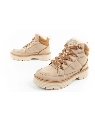 O'neill buty trapery zimowe damskie botki za kostkę ocieplane modne beżowe brązowe