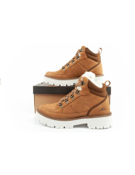 O'neill buty trapery zimowe damskie botki za kostkę ocieplane modne brązowe