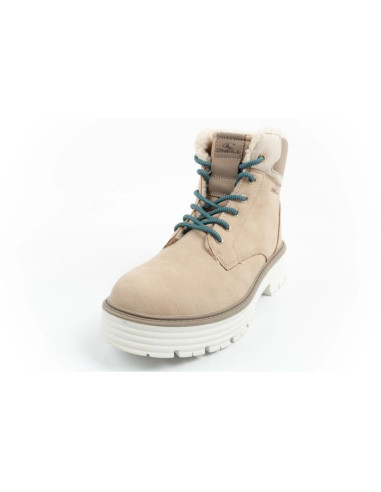 O'neill buty trapery zimowe damskie botki za kostkę ocieplane modne beżowe białe