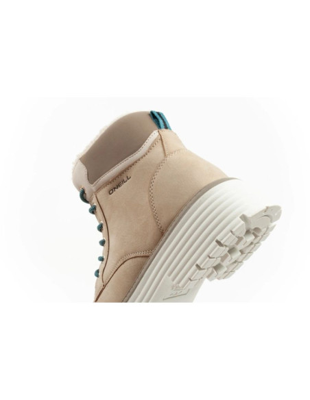 O'neill buty trapery zimowe damskie botki za kostkę ocieplane modne beżowe białe