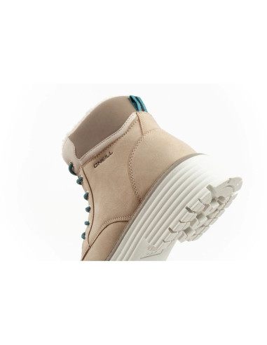 O'neill buty trapery zimowe damskie botki za kostkę ocieplane modne beżowe białe