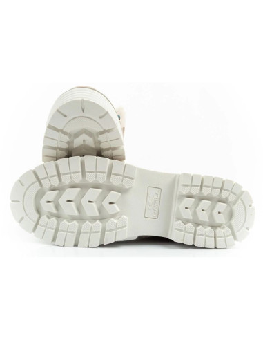 O'neill buty trapery zimowe damskie botki za kostkę ocieplane modne beżowe białe